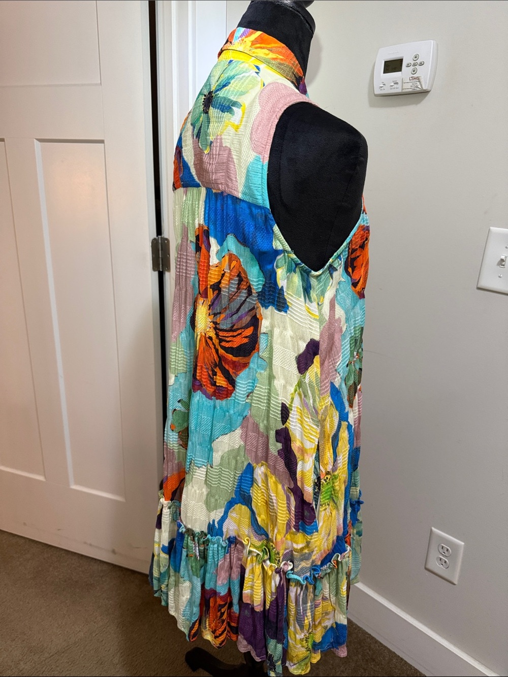 Maeve by Anthropologie Sleeveless Floral Midi Dress in multi color floral print - Picture 2 of 12